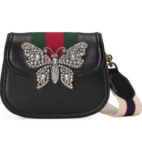 gucci inspired pink bag with butterfly